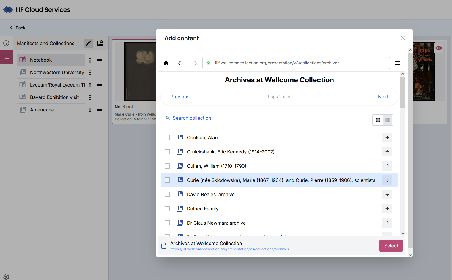 Add selected content and save